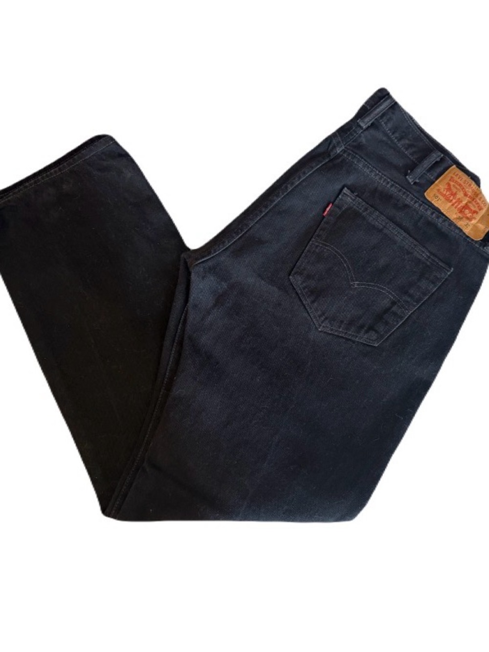 Levi's Men's Black Straight Jeans with Signature Patch